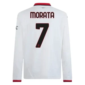 Koop Goedkope AC Milan 2024/25 Álvaro Morata #7 Uit tenue Lange Mouwen Online