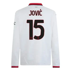 Koop Goedkope AC Milan 2024/25 Luka Jović #15 Uit tenue Lange Mouwen Online