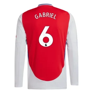 Koop Goedkope Arsenal 2024/25 Gabriel Magalhaes #6 Thuis tenue Lange Mouwen Online