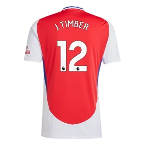 Koop Goedkope Arsenal 2024/25 Jurrien Timber #12 Thuis tenue Korte Mouwen Online