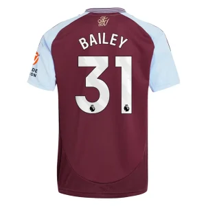 Koop Goedkope Aston Villa 2024/25 Leon Bailey #31 Thuis tenue Korte Mouwen Online