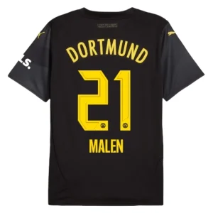 Koop Goedkope BVB Borussia Dortmund 2024/25 Donyell Malen #21 Uit tenue Korte Mouwen Online