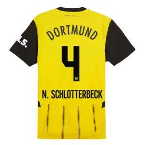 Koop Goedkope BVB Borussia Dortmund 2024/25 Nico Schlotterbeck #4 Thuis tenue Korte Mouwen Online