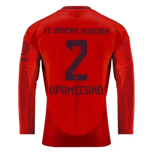 Koop Goedkope Bayern München 2024/25 Dayot Upamecano #2 Thuis tenue Lange Mouwen Online