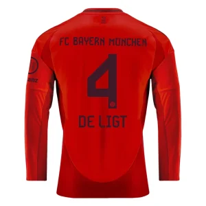 Koop Goedkope Bayern München 2024/25 Matthijs de Ligt #4 Thuis tenue Lange Mouwen Online