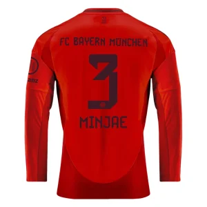 Koop Goedkope Bayern München 2024/25 Minjae Kim #3 Thuis tenue Lange Mouwen Online