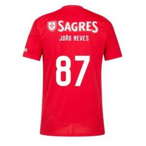 Koop Goedkope Benfica 2024/25 Joao Neves #87 Thuis tenue Korte Mouwen Online