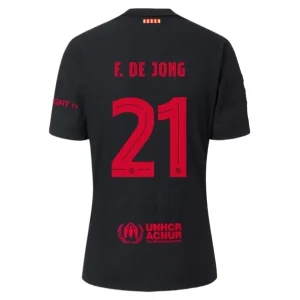 Koop Goedkope FC Barcelona 2024/25 Frenkie de Jong #21 Uit tenue Korte Mouwen Online