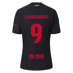 Koop Goedkope FC Barcelona 2024/25 Robert Lewandowski #9 Uit tenue Korte Mouwen Online