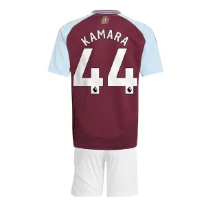 Koop Goedkope Kinder Aston Villa 2024/25 Boubacar Kamara #44 Thuis tenue Korte Mouw (+ Korte broeken) Online