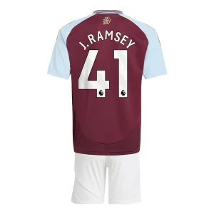 Koop Goedkope Kinder Aston Villa 2024/25 Jacob Ramsey #41 Thuis tenue Korte Mouw (+ Korte broeken) Online