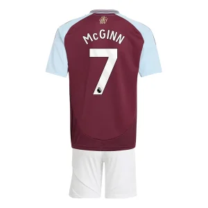 Koop Goedkope Kinder Aston Villa 2024/25 John McGinn #7 Thuis tenue Korte Mouw (+ Korte broeken) Online