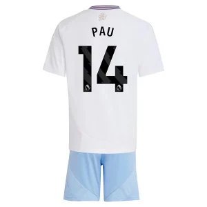 Koop Goedkope Kinder Aston Villa 2024/25 Pau Torres #14 Uit tenue Korte Mouw (+ Korte broeken) Online