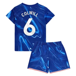 Koop Goedkope Kinder Chelsea 2024/25 Levi Colwill #6 Thuis tenue Korte Mouw (+ Korte broeken) Online