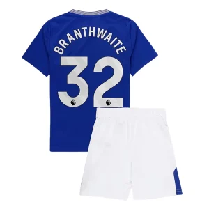 Koop Goedkope Kinder Everton 2024/25 Jarrad Branthwaite #32 Thuis tenue Korte Mouw (+ Korte broeken) Online