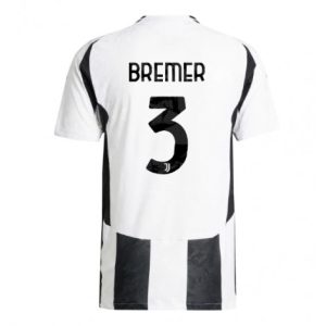 Koop Juventus 2024/25 Gleison Bremer #3 Thuis tenue met korte mouwen online