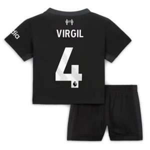 Koop Kinder Liverpool 2024/25 Virgil van Dijk #4 Uit tenue met Korte Mouw (+ Korte broeken) Online