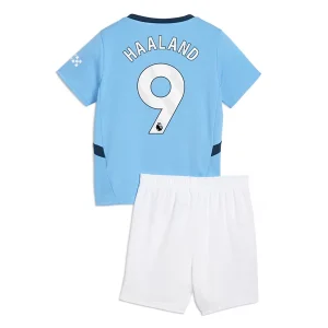 Koop Kinder Manchester City 2024/25 Erling Haaland #9 Thuis tenue met Korte Mouw (+ Korte broeken) Online