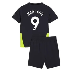 Koop Kinder Manchester City 2024/25 Erling Haaland #9 Uit tenue met Korte Mouw (+ Korte broeken) Online