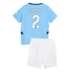 Koop Kinder Manchester City 2024/25 Kyle Walker #2 Thuis tenue met Korte Mouw (+ Korte broeken) Online