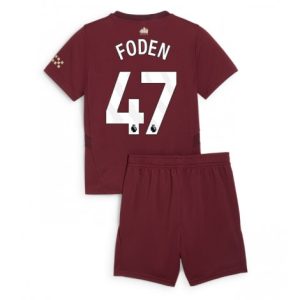 Koop Kinder Manchester City 2024/25 Phil Foden #47 Derde tenue met Korte Mouw (+ Korte broeken) Online