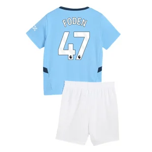 Koop Kinder Manchester City 2024/25 Phil Foden #47 Thuis tenue met Korte Mouw (+ Korte broeken) Online