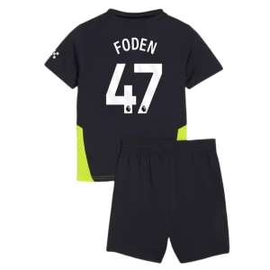 Koop Kinder Manchester City 2024/25 Phil Foden #47 Uit tenue met Korte Mouw (+ Korte broeken) Online