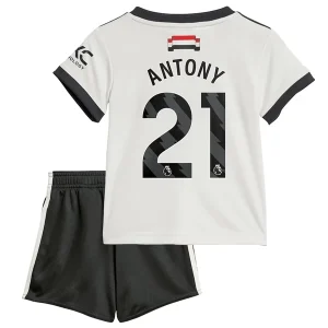 Koop Kinder Manchester United 2024/25 Antony #21 Derde tenue met Korte Mouw (+ Korte broeken) Online