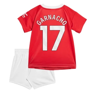 Koop Kinder Manchester United 2024/25 Garnacho #17 Thuis tenue met Korte Mouw (+ Korte broeken) Online