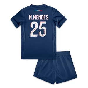 Koop Kinder Paris Saint-Germain 2024/25 Nuno Mendes #25 Thuis tenue met Korte Mouw (+ Korte broeken) Online