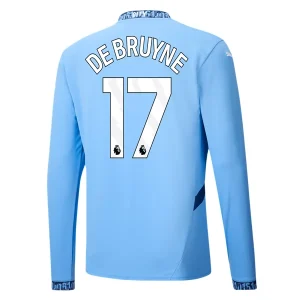 Koop Manchester City 2024/25 Kevin De Bruyne #17 Thuis tenue met lange mouwen online