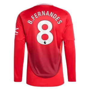 Koop Manchester United 2024/25 Bruno Fernandes #8 Thuis tenue met lange mouwen online