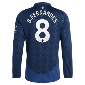 Koop Manchester United 2024/25 Bruno Fernandes #8 Uit tenue met lange mouwen online