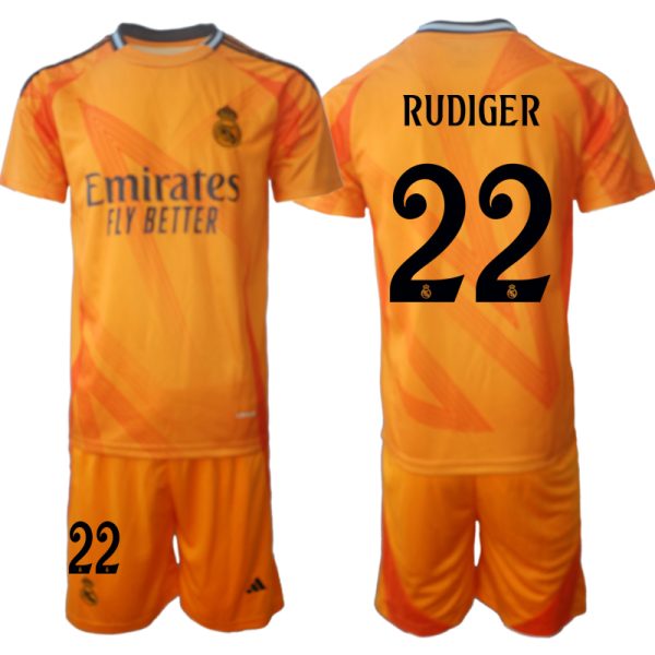 Koop Goedkope Real Madrid 2024/25 Antonio Rudiger #22 Uit tenue Korte Mouw (+ Korte broeken) Online