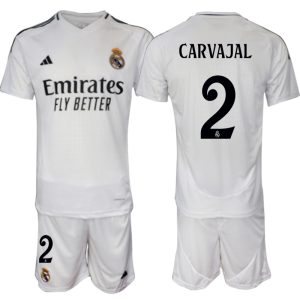 Koop Goedkope Real Madrid 2024/25 Daniel Carvajal #2 Thuis tenue Korte Mouw (+ Korte broeken) Online