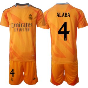 Koop Goedkope Real Madrid 2024/25 David Alaba #4 Uit tenue Korte Mouw (+ Korte broeken) Online