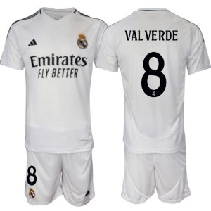 Koop Goedkope Real Madrid 2024/25 Federico Valverde #8 Thuis tenue Korte Mouw (+ Korte broeken) Online