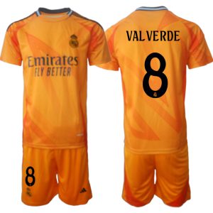 Koop Goedkope Real Madrid 2024/25 Federico Valverde #8 Uit tenue Korte Mouw (+ Korte broeken) Online