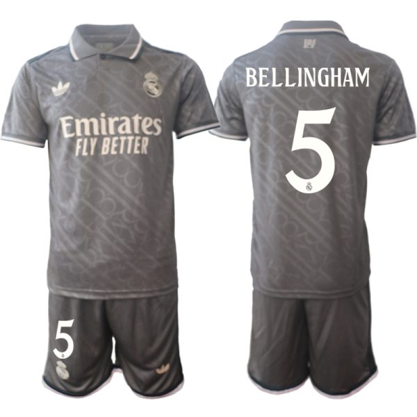 Koop Goedkope Real Madrid 2024/25 Jude Bellingham #5 Derde tenue Korte Mouw (+ Korte broeken) Online