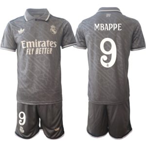 Koop Goedkope Real Madrid 2024/25 Kylian Mbappé #9 Derde tenue Korte Mouw (+ Korte broeken) Online