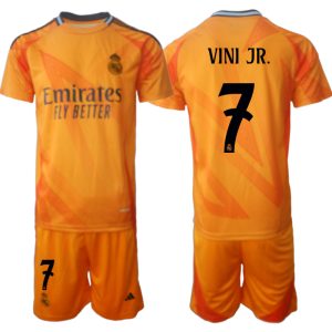 Koop Goedkope Real Madrid 2024/25 Vinicius Junior #7 Uit tenue Korte Mouw (+ Korte broeken) Online