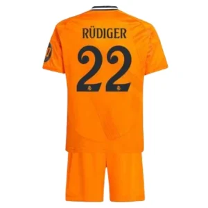 Koop Kinder Real Madrid 2024/25 Antonio Rudiger #22 Uit tenue met Korte Mouw (+ Korte broeken) Online