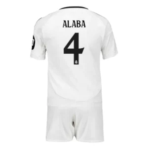 Koop Kinder Real Madrid 2024/25 David Alaba #4 Thuis tenue met Korte Mouw (+ Korte broeken) Online