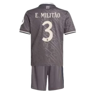 Koop Kinder Real Madrid 2024/25 Eder Militao #3 Derde tenue met Korte Mouw (+ Korte broeken) Online