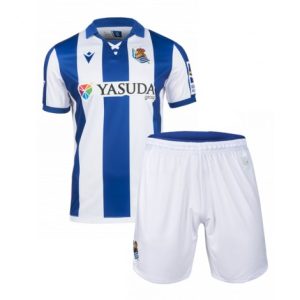 Koop Kinder Real Sociedad 2024/25 Thuis tenue met Korte Mouw (+ Korte broeken) Online