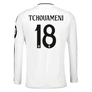 Koop Real Madrid 2024/25 Aurelien Tchouameni #18 Thuis tenue met lange mouwen online