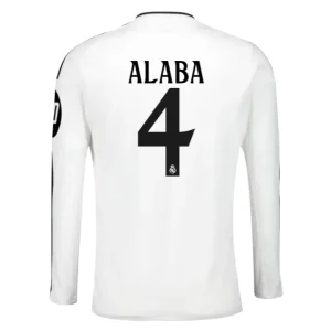 Koop Real Madrid 2024/25 David Alaba #4 Thuis tenue met lange mouwen online