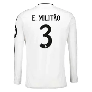 Koop Real Madrid 2024/25 Eder Militao #3 Thuis tenue met lange mouwen online