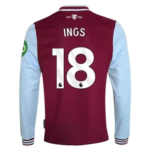 Koop West Ham United 2024/25 Danny Ings #18 Thuis tenue met lange mouwen online