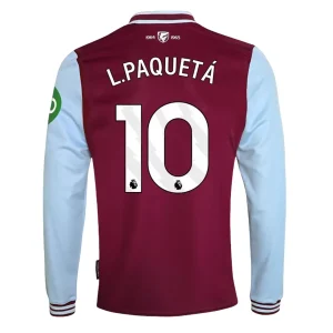 Koop West Ham United 2024/25 Lucas Paqueta #10 Thuis tenue met lange mouwen online